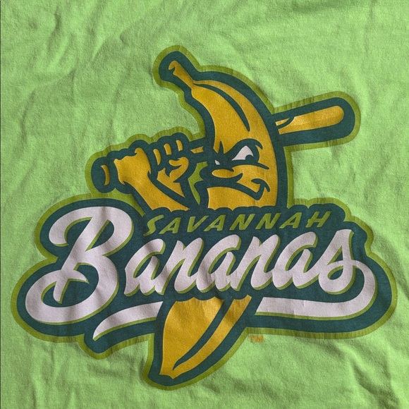 Savannah Bananas Professional Baseball Team Graphic T-Shirt Green Men’s Size L - Picture 6 of 6